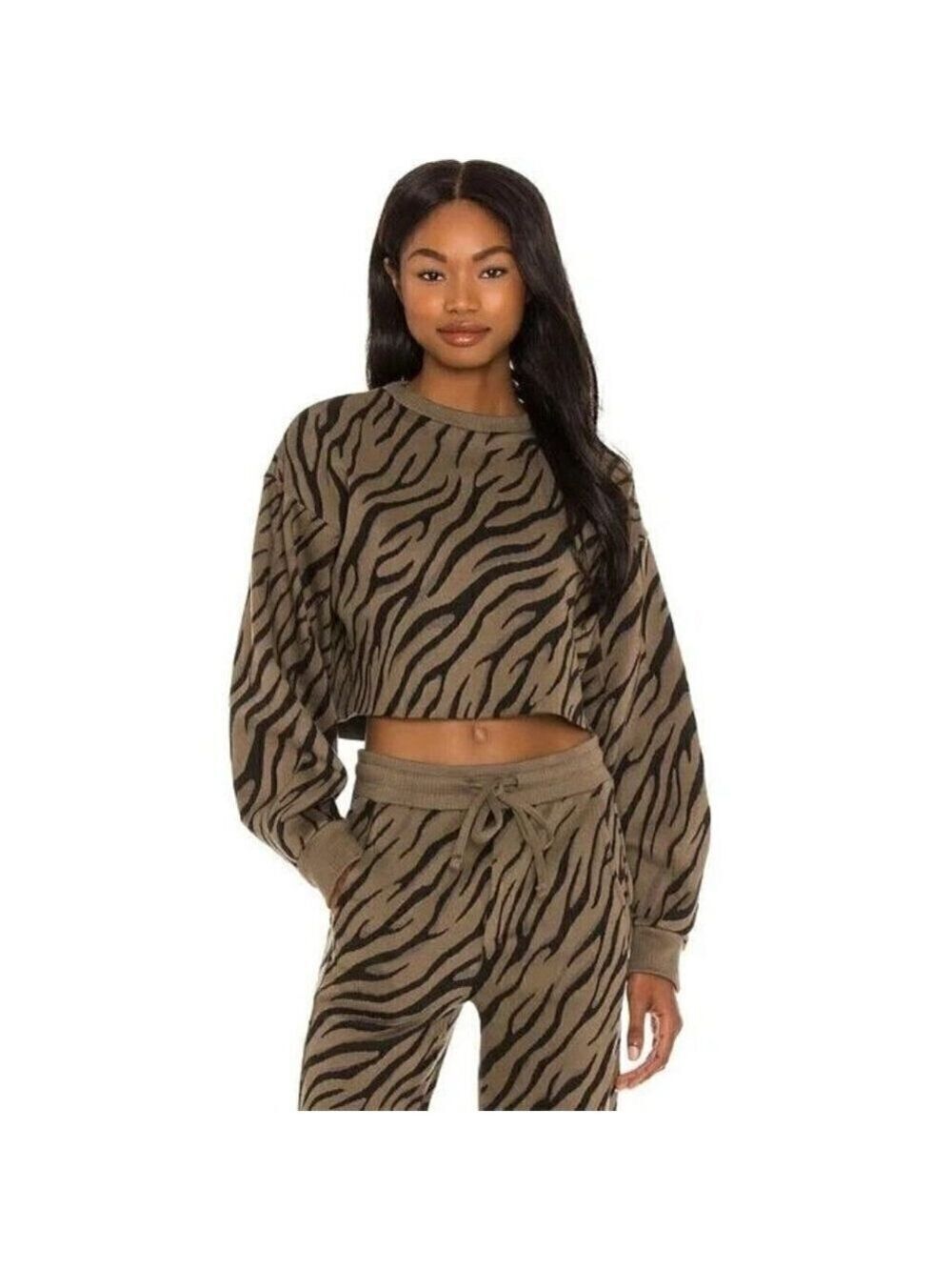 TWENTY Montreal BNWOT Womens "Bali Tiger" Cropped Sweater Sz Xsmall
